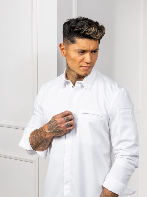 Kuchárske oblečenie - Le Nouveau Chef - ANGELO White kuchársky exkluzívny rondon Kuchárske oblečenie - Le Nouveau Chef - ANGELO White kuchársky exkluzívny rondon
