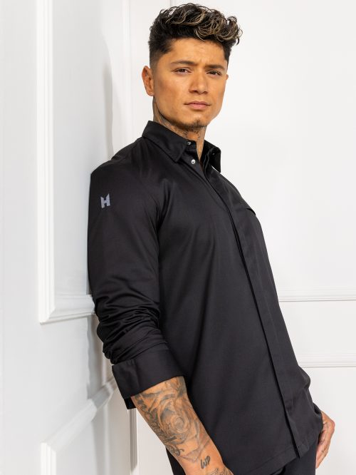 Kuchárske oblečenie - Le Nouveau Chef - ANGELO Black kuchársky exkluzívny rondon Kuchárske oblečenie - Le Nouveau Chef - ANGELO Black kuchársky exkluzívny rondon