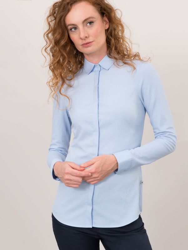 Čašnícke oblečenie - dámska košeľa Le Nouveau Chef Demy Sky Blue